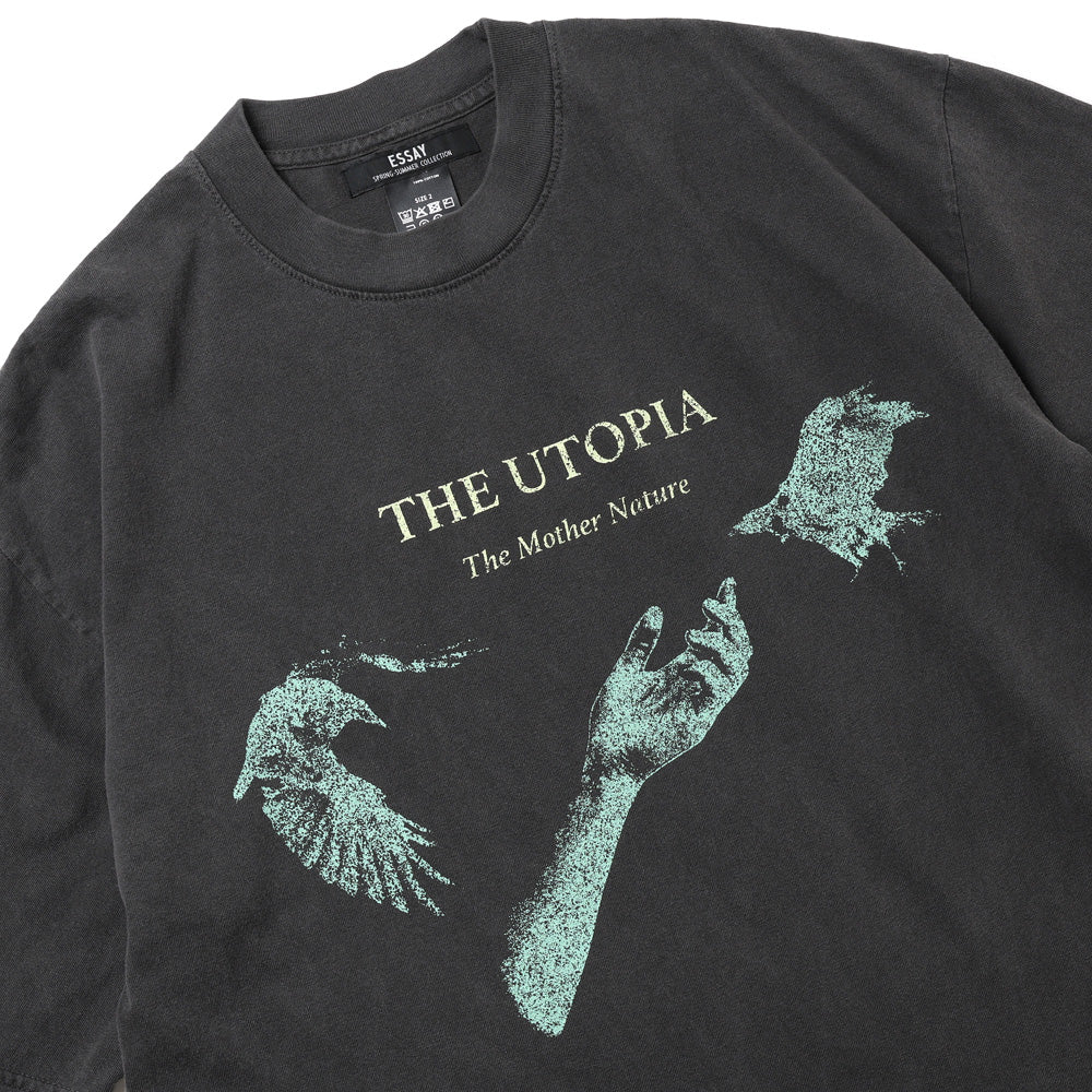 OVERSIZED GARMENT DYE T-SHIRT(UTOPIA)