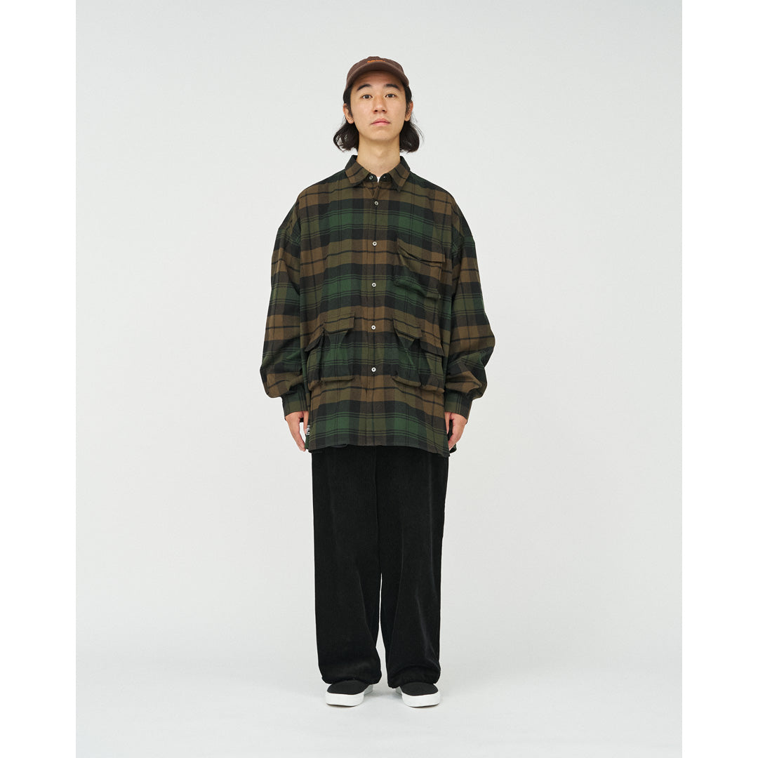 FLANNEL CHECK MULTI POCKET SHIRT