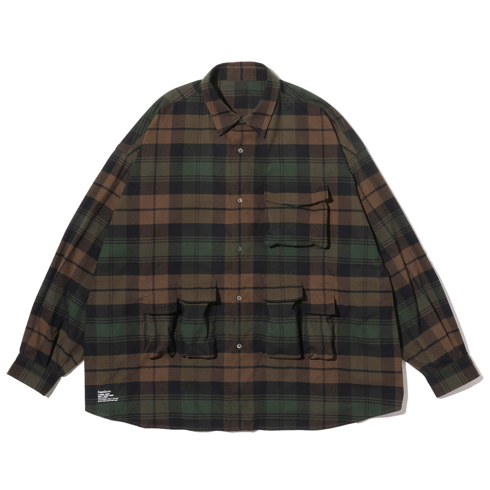 FLANNEL CHECK MULTI POCKET SHIRT