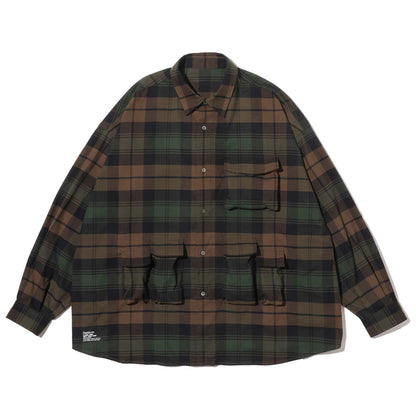FLANNEL CHECK MULTI POCKET SHIRT