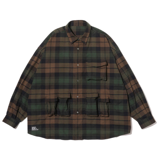 FLANNEL CHECK MULTI POCKET SHIRT