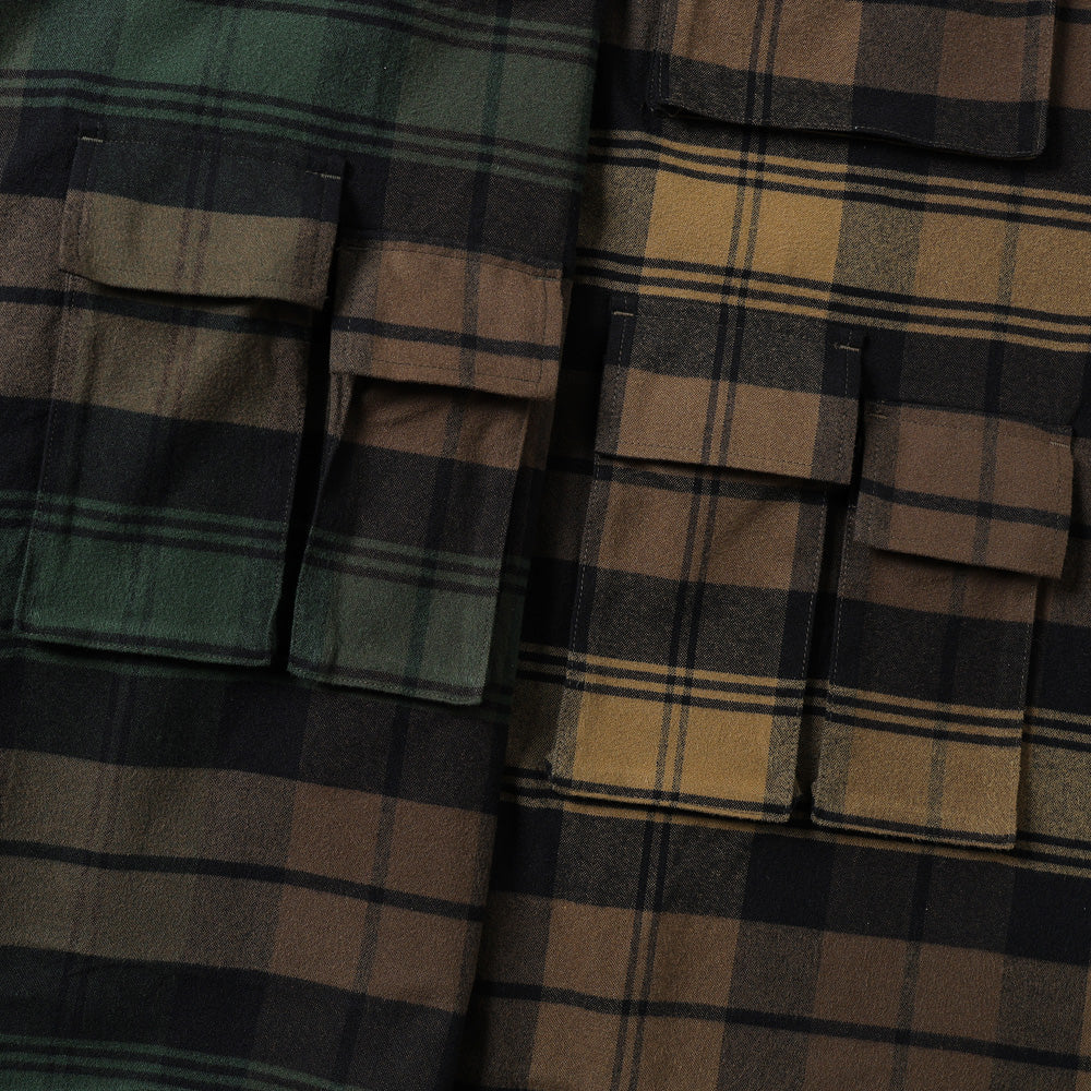 FLANNEL CHECK MULTI POCKET SHIRT