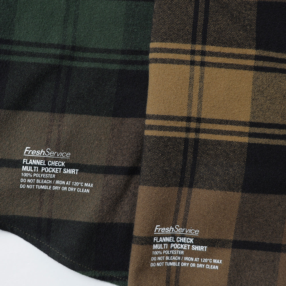 FLANNEL CHECK MULTI POCKET SHIRT