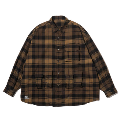 Flannel Check Multi-Pocket Shirt