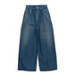 Selvage Denim Two Tuck Wide Pants(Dk.FADE)