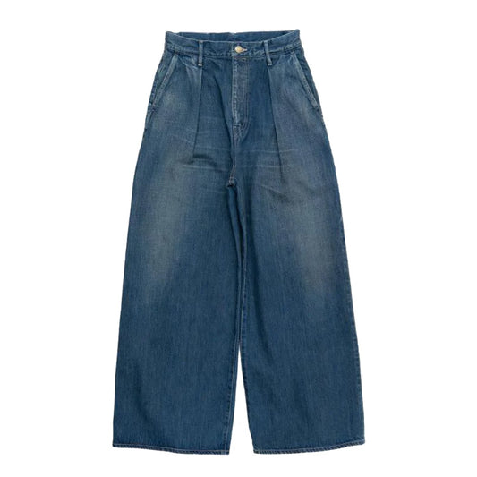 Selvage Denim Two Tuck Wide Pants(Dk.FADE)