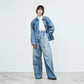 Selvage Denim Two Tuck Wide Pants(Lt.FADE)