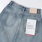 Selvage Denim Skirt-LIGHT FADE-