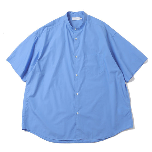 Broad S/S Oversized Band Collar Shirt