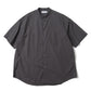 Broad S/S Oversized Band Collar Shirt