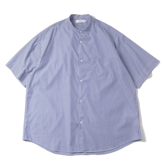 Broad S/S Oversized Band Collar Shirt