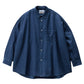 SIDOGRAS Indigo Poplin L/S Oversized Regular Collar Shirt