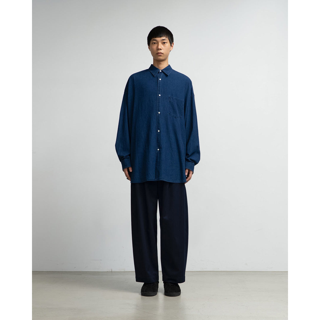トップス Graphpaper Indigo Twill Military Shirt Graphpaper Indigo Twill Military Shirt - メルカリ