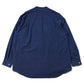 SIDOGRAS Indigo Poplin L/S Oversized Band Collar Shirt