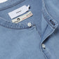SIDOGRAS Indigo Poplin L/S Oversized Band Collar Shirt