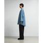SIDOGRAS Indigo Poplin L/S Oversized Band Collar Shirt