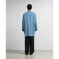 SIDOGRAS Indigo Poplin L/S Oversized Band Collar Shirt