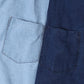 SIDOGRAS Indigo Poplin L/S Oversized Band Collar Shirt