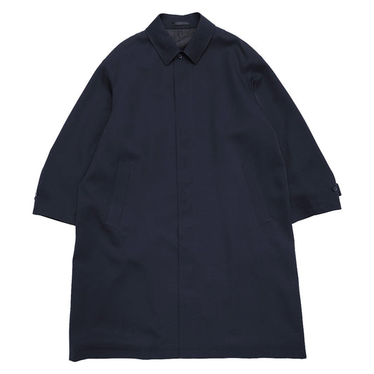Scale Off Wool Balmacaan Coat