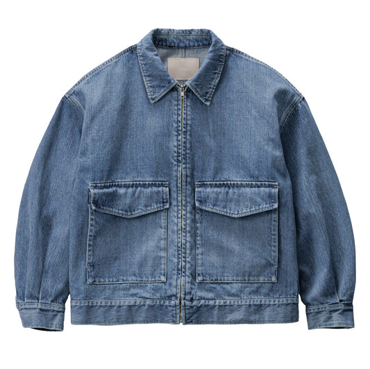 Selvage Denim Zip Jacket(LIGHT FADE)