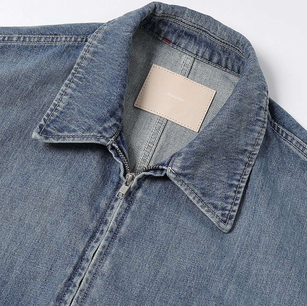 Selvage Denim Zip Jacket(LIGHT FADE)