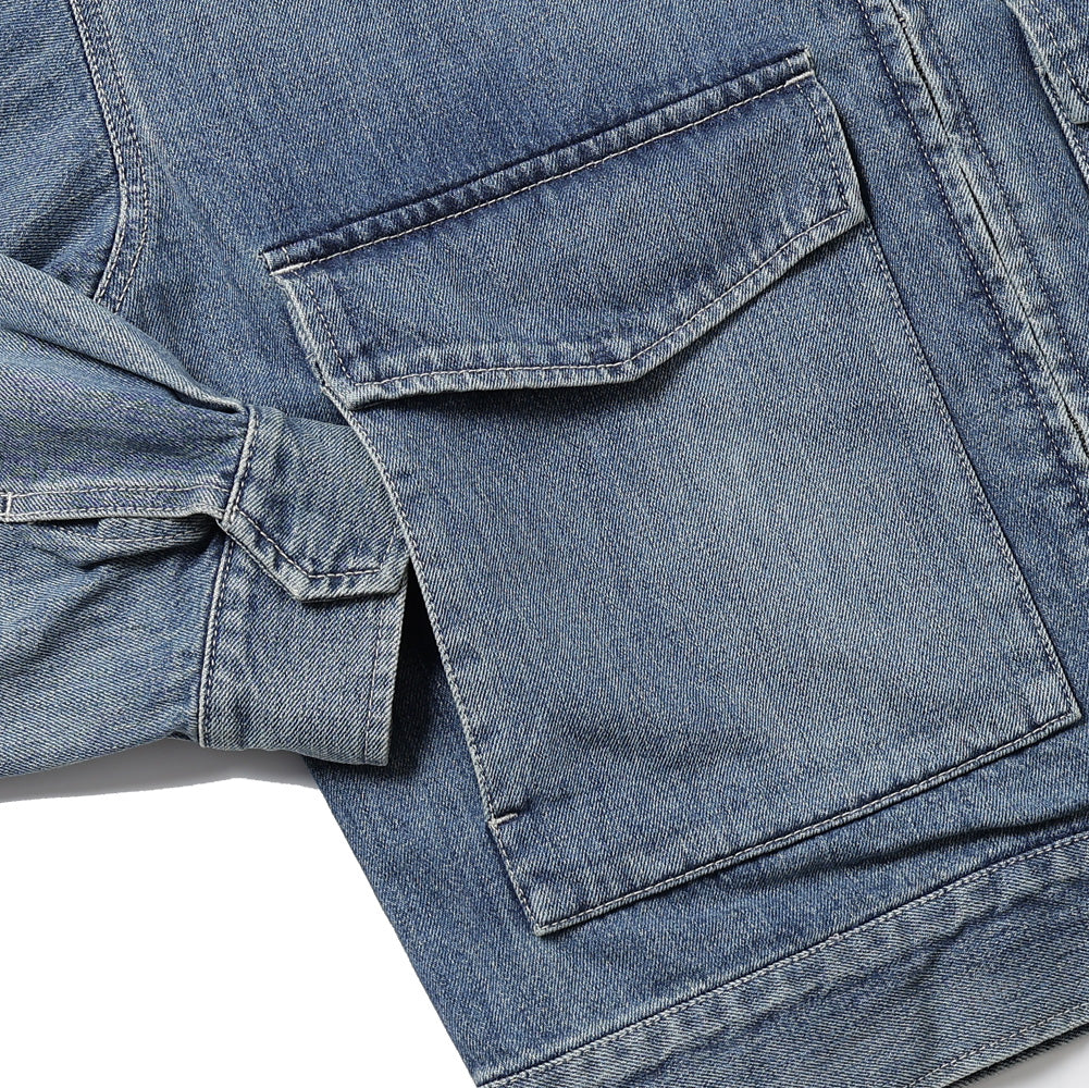 Selvage Denim Zip Jacket(LIGHT FADE)