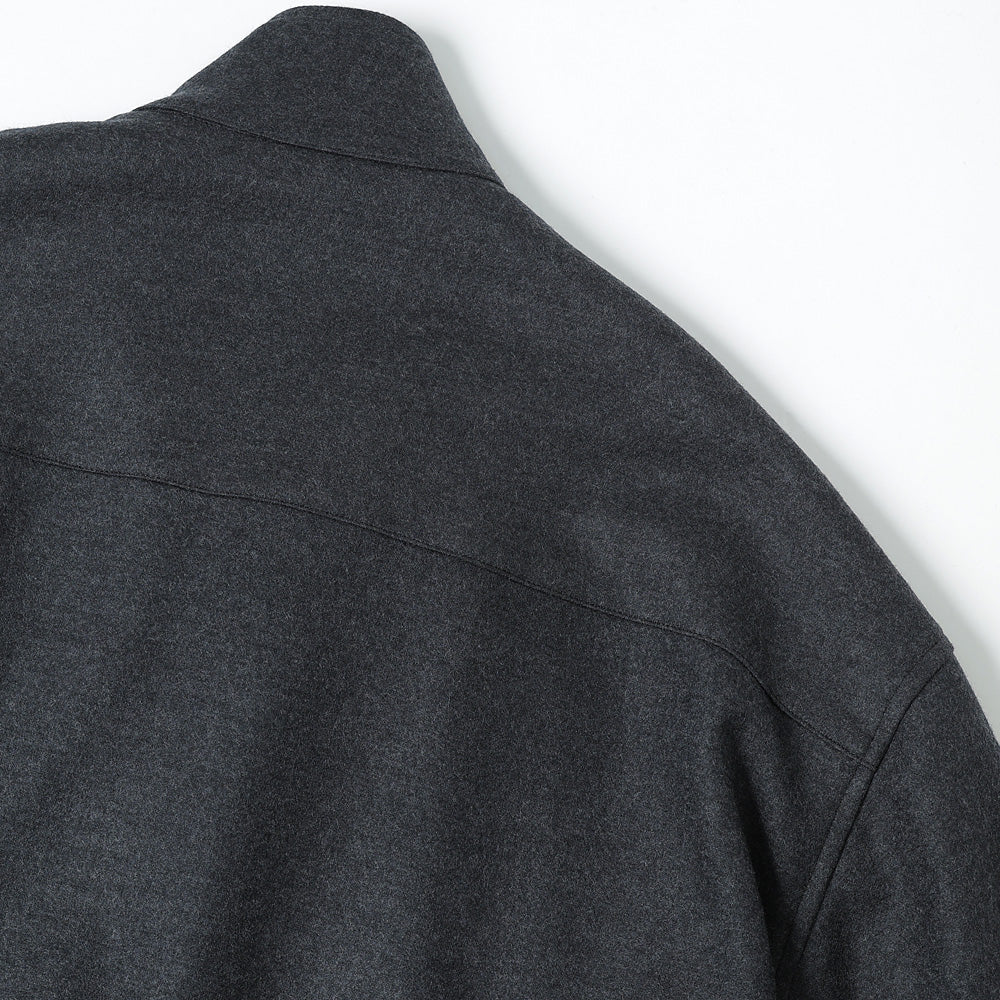 Wool Smooth Flannel Track Blouson