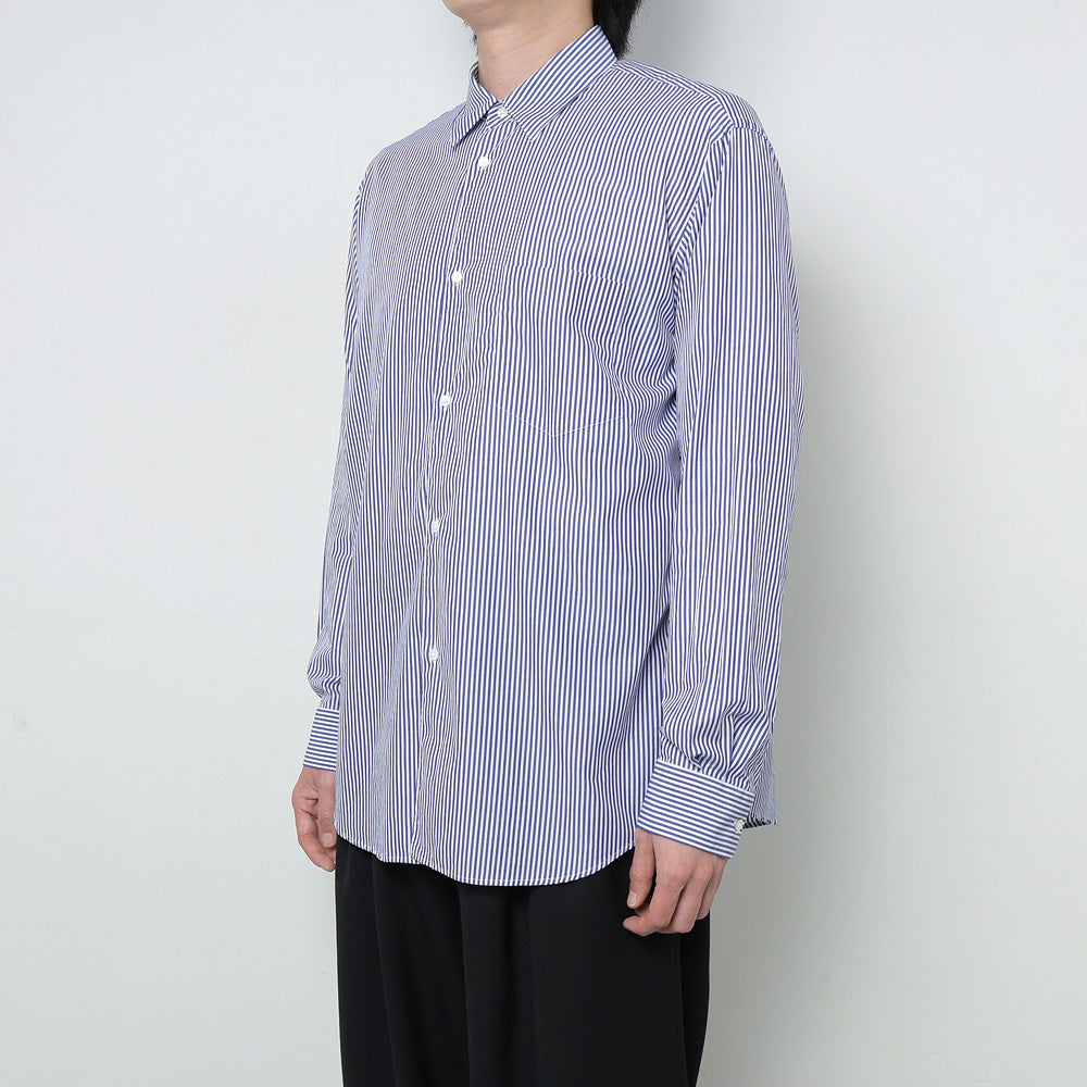 Graphpaper) Broad Stripe Regular Collar Shirt (GM254-50021STB