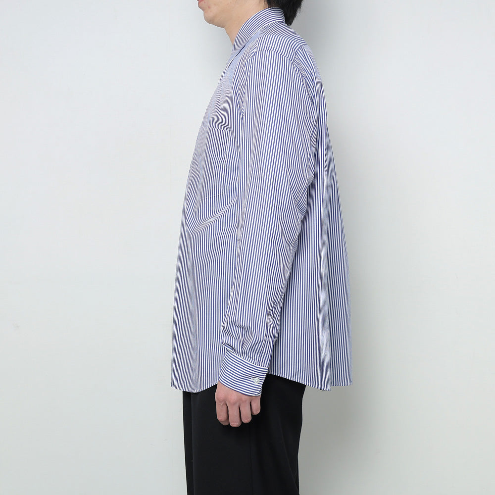 Graphpaper) Broad Stripe Regular Collar Shirt (GM254-50021STB