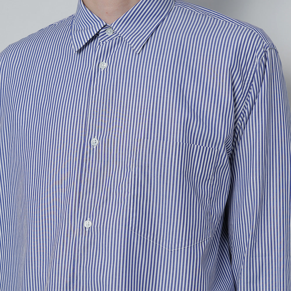 Graphpaper) Broad Stripe Regular Collar Shirt (GM254-50021STB