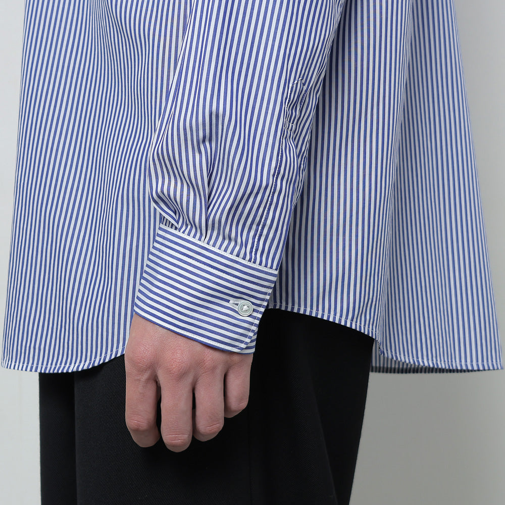 Graphpaper) Broad Stripe Regular Collar Shirt (GM254-50021STB