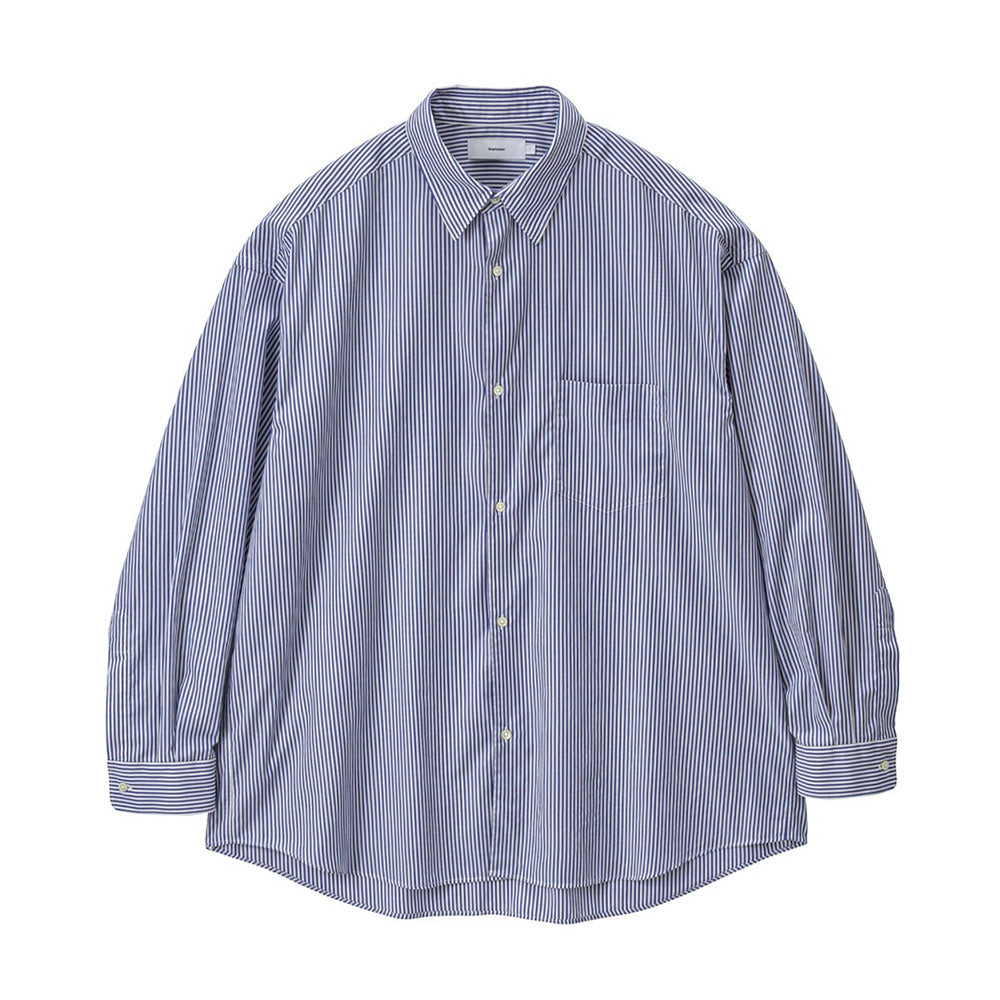 Broad Stripe L/S Oversized Regular Collar Shirt