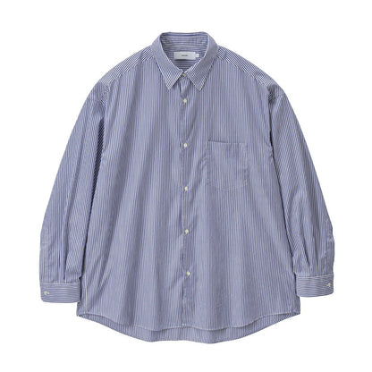 Broad Stripe L/S Oversized Regular Collar Shirt