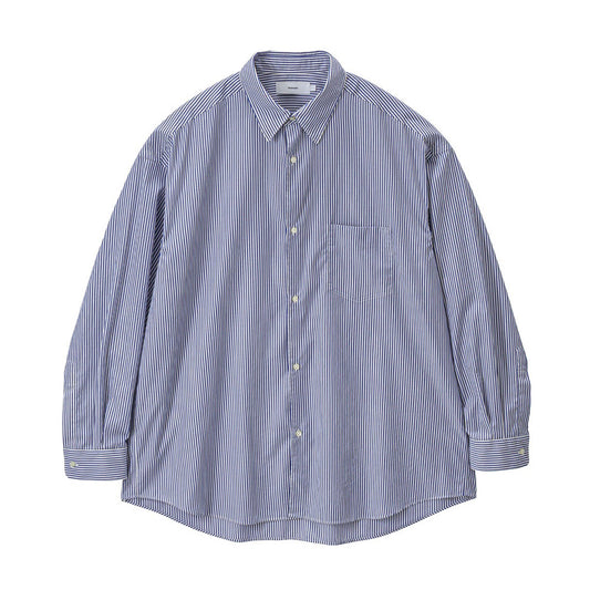 Broad Stripe L/S Oversized Regular Collar Shirt