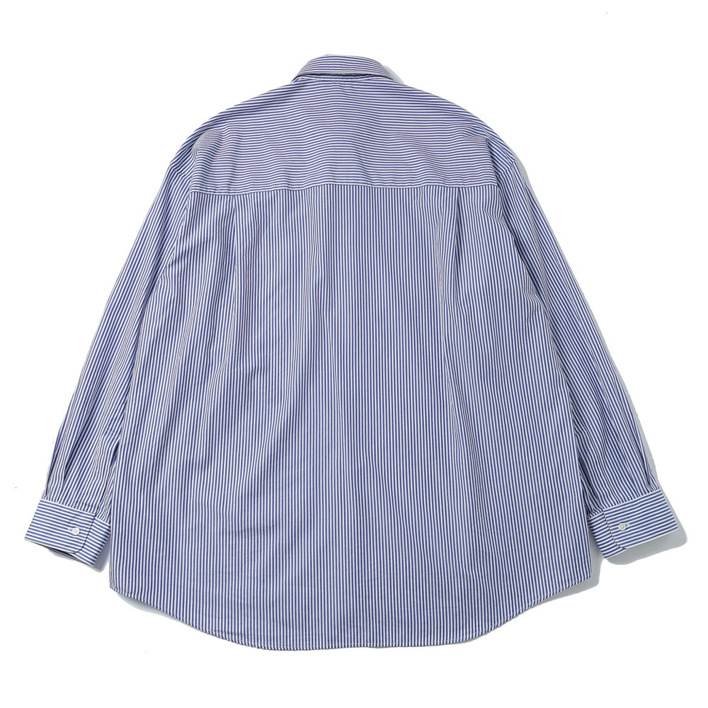 Graphpaper) Broad Stripe L/S Oversized Regular Collar Shirt (GM254