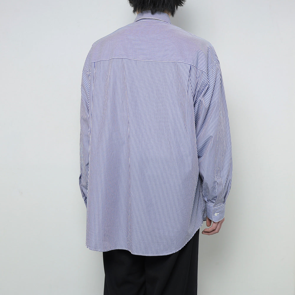 Broad Stripe L/S Oversized Regular Collar Shirt