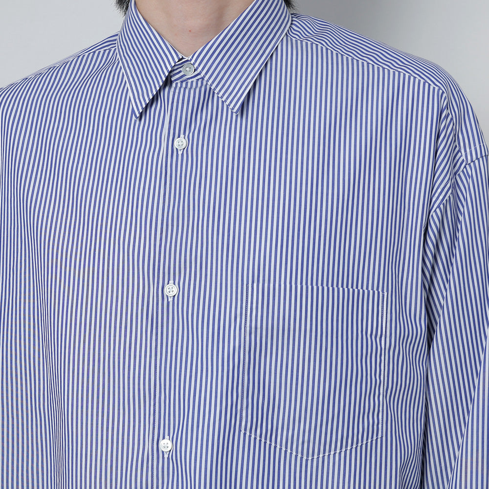 Graphpaper) Broad Stripe L/S Oversized Regular Collar Shirt (GM254