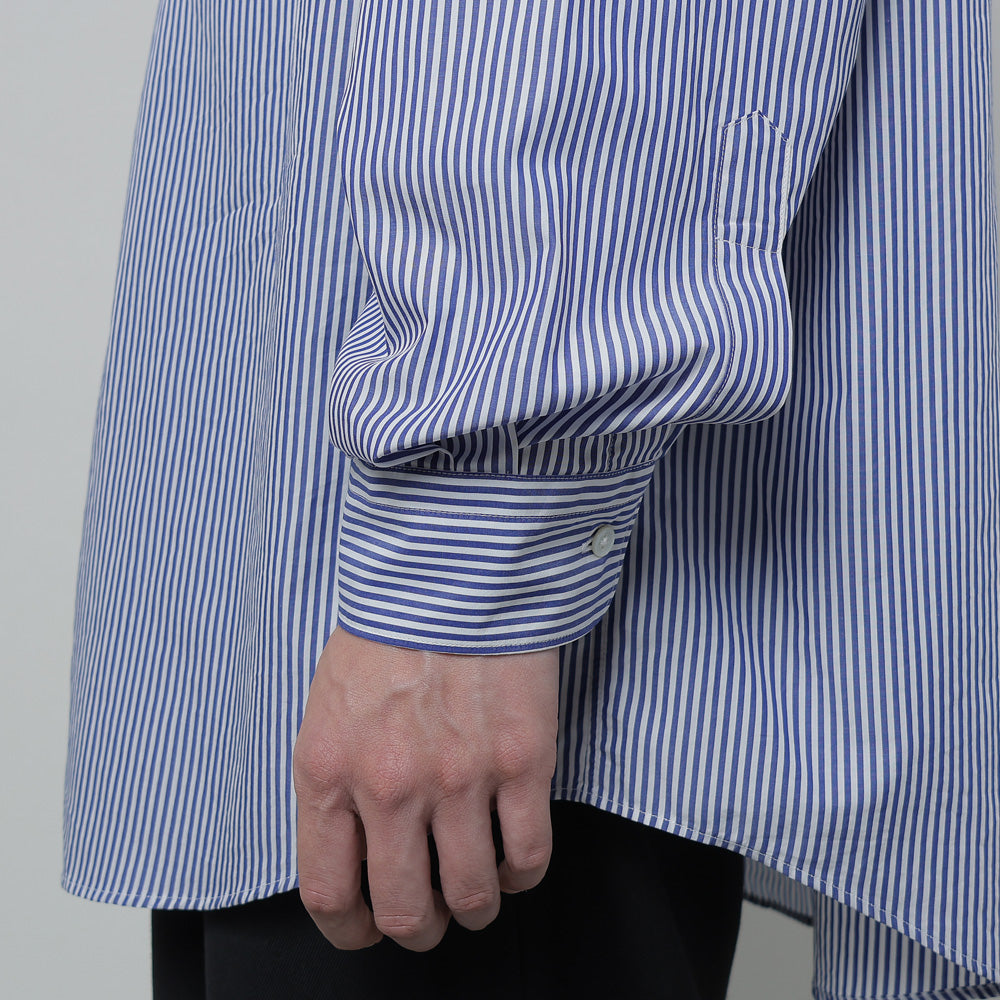 Graphpaper) Broad Stripe L/S Oversized Regular Collar Shirt (GM254