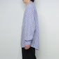 Broad Stripe L/S Oversized Band Collar Shirt