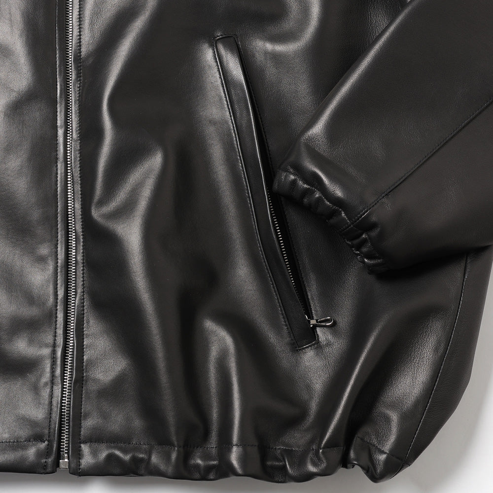 [限定値下]Graphpaper LambLeather TrackJacket Graphpaper * Lamb Leather Track Jacket * Black | public