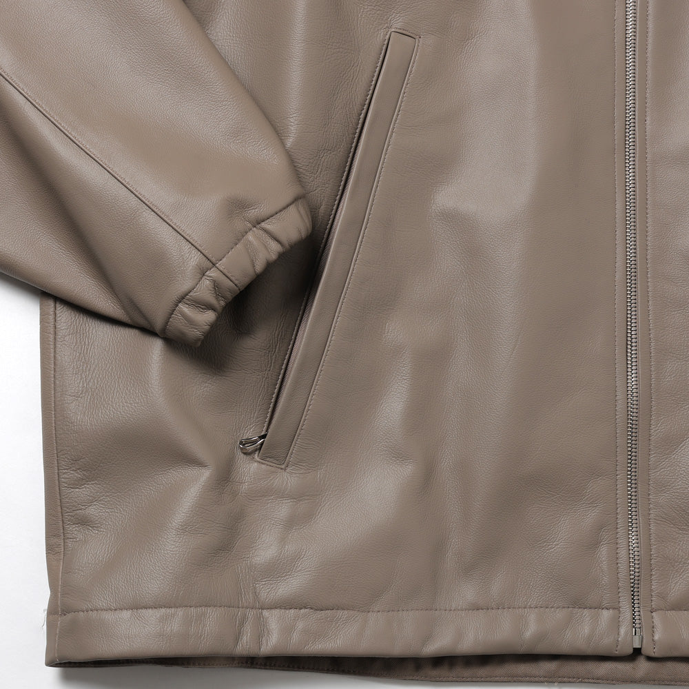 Graphpaper) Lamb Leather Track Jacket (GM261-30404) | Graphpaper