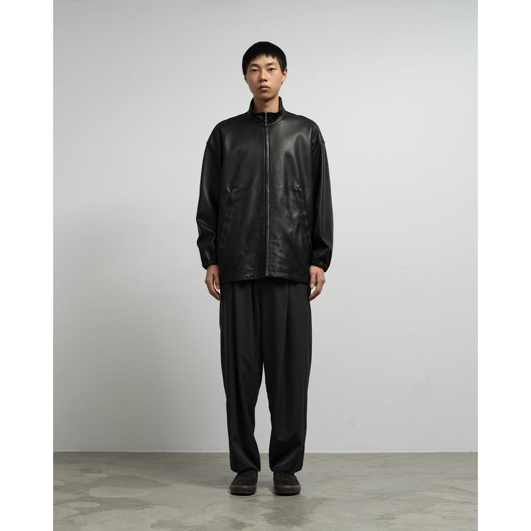 Lamb Leather Track Jacket