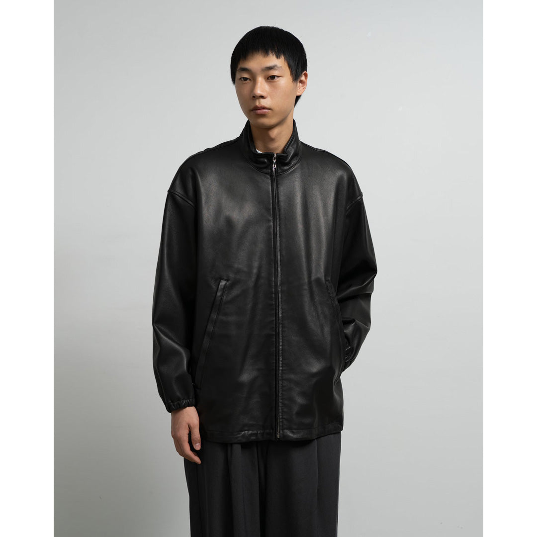 Lamb Leather Track Jacket