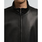 Lamb Leather Track Jacket