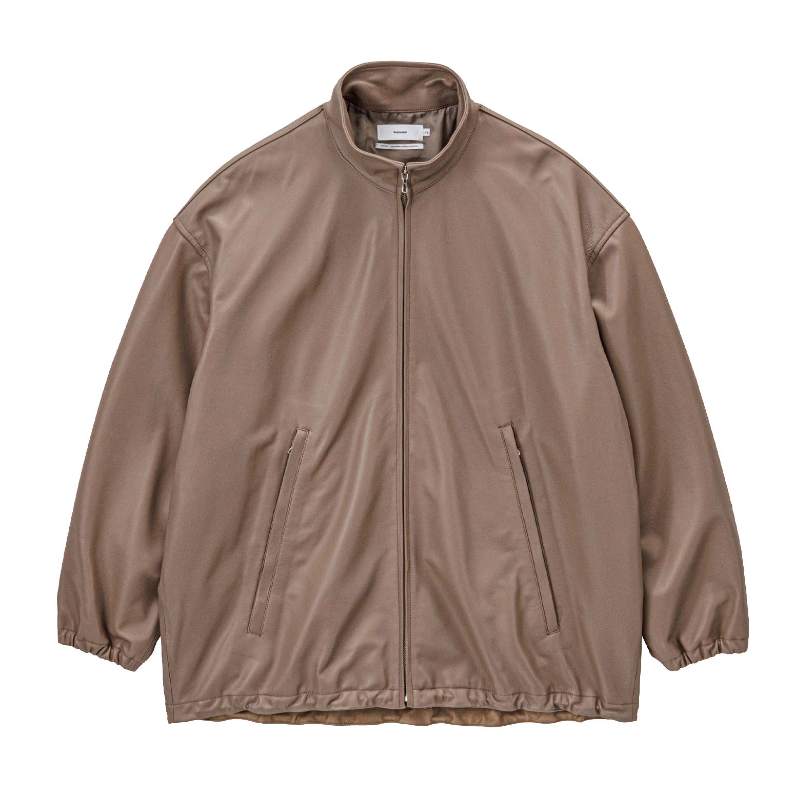 Graphpaper) Lamb Leather Track Jacket (GM261-30404) | Graphpaper