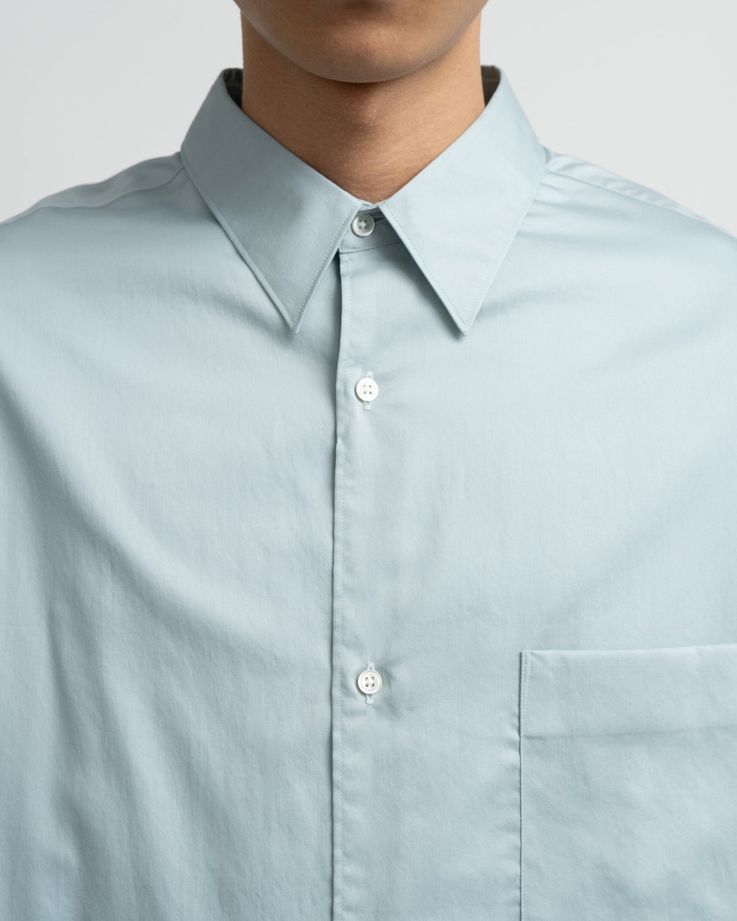 Silicon Poplin Oversized Regular Collar Shirt