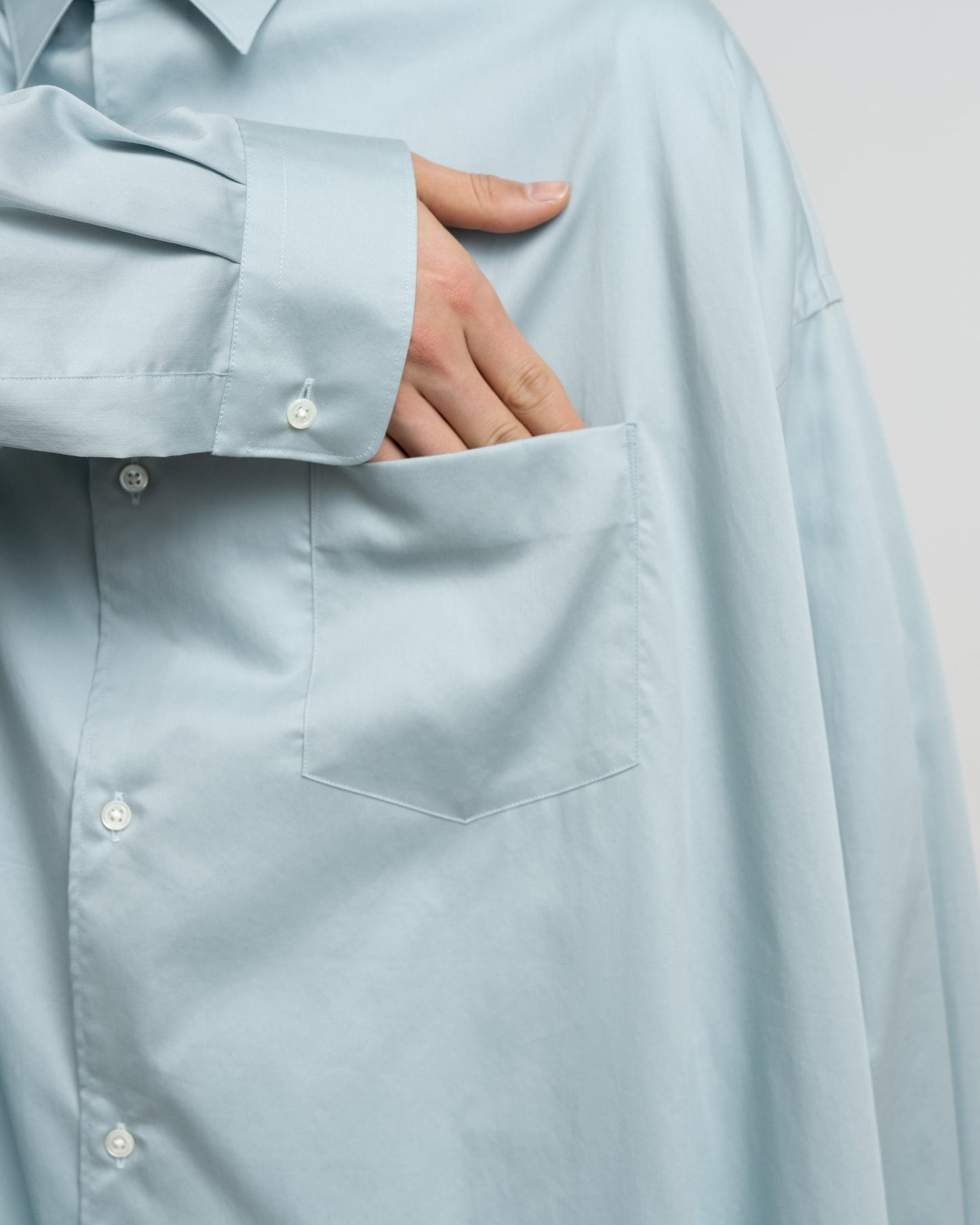 Silicon Poplin Oversized Regular Collar Shirt