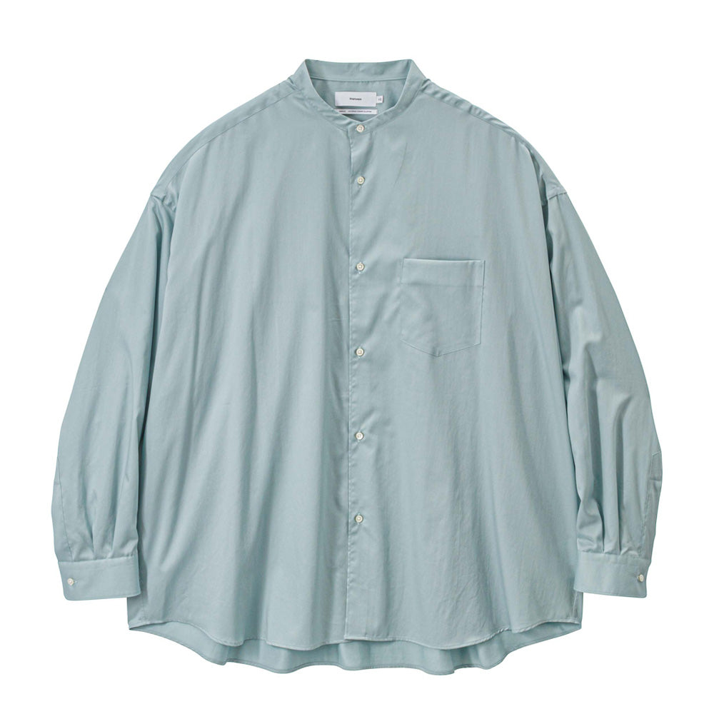 Silicon Poplin Oversized Band Collar Shirt