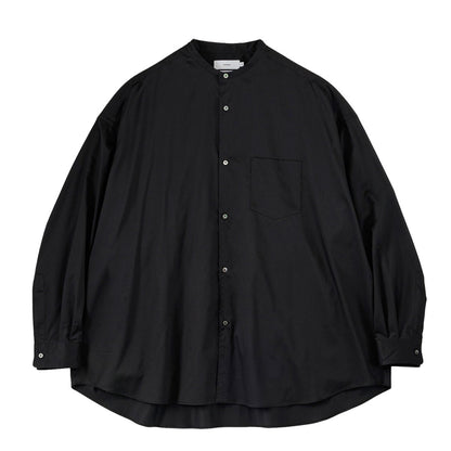 Silicon Poplin Oversized Band Collar Shirt