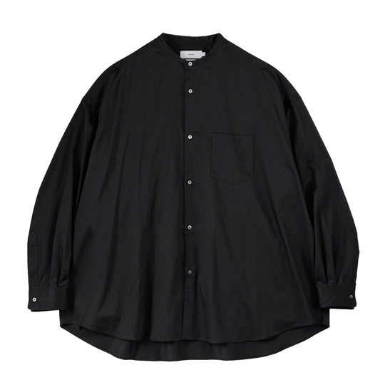Silicon Poplin Oversized Band Collar Shirt